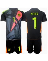 Otroške Nogometnih dresov Nemčija Manuel Neuer #1 Vratar Domači EP 2024 Kratki rokavi (+ hlače)